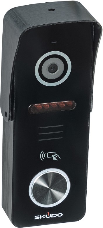 Панель Skudo SK-P12LB Black вызывная видеодомофона на 1 аб cо считывателем черная