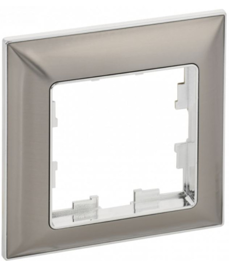 Изображение товара Рамка одинарная IEK BR-M12-12-4-K23 из серии BRITE для электромонтажа никель