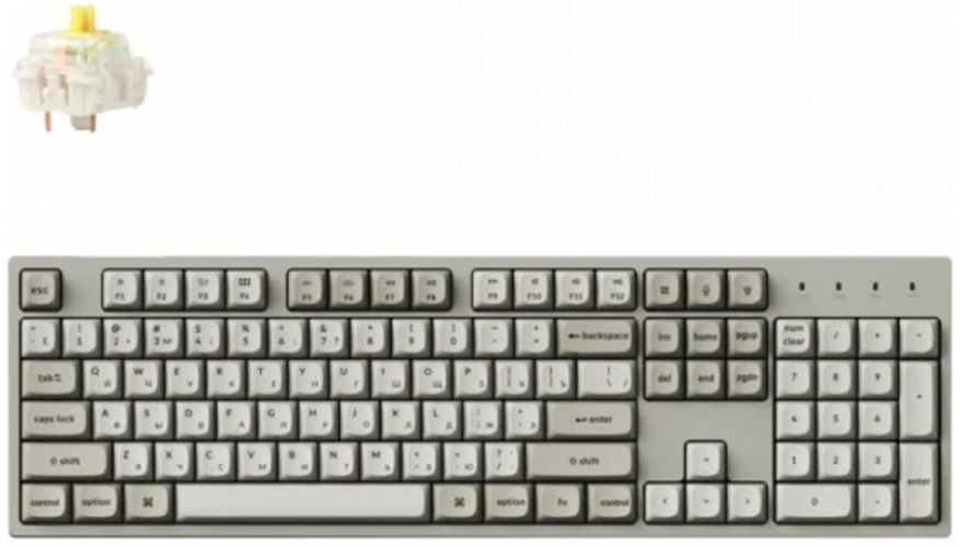 

Клавиатура Keychron C2 Pro C2PX-M4-RU механическая, 104 клавиши, цвет Retro, переключатели Super Banana, C2 Pro