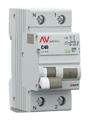 

Автомат дифференциальный EKF rcbo10-1pn-40C-300-a-av DVA-10 1P+N 40А (C) 300мА (A) 10кА AVERES, rcbo10-1pn-40C-300-a-av