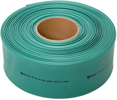 Изображение товара Полиолефиновая термоусаживаемая трубка EKF tut-60-j 25 м Зеленая