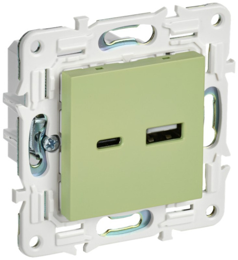 Изображение товара Розетка USB IEK SK-U22-018-K06 для быстрой зарядки устройств