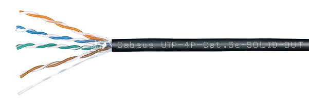 

Кабель витая пара U/UTP 5e кат. 4 пары Cabeus UTP-4P-Cat.5e-SOLID-OUT-LSZH-UV 24AWG(0.50 мм), медь, одножильный (solid), универсальный (внеш./внутр.),, UTP-4P-Cat.5e-SOLID-OUT-LSZH-UV