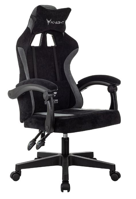 

Кресло игровое Knight Wolf ЧЕРНЫЙ/СЕРЫЙ КРЕСТОВ. ПЛАСТИК, Wolf