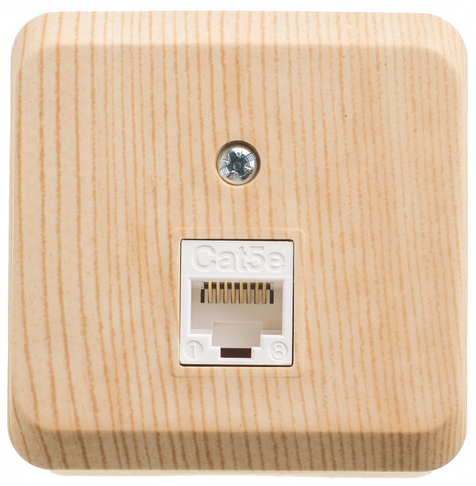 

Розетка Schneider Electric KOMA-001D компьютерная RJ45 кат.5E сосна, KOMA-001D