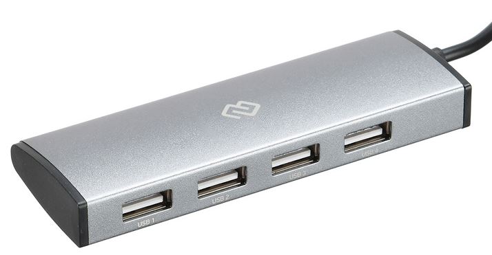 

Док-станция Digma DHUB-4USB-C-2.0 4порт. черный, DHUB-4USB-C-2.0