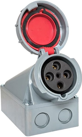 

Розетка стационарная наружная EKF ps-1352-63-380 1352 3Р+РЕ+N 63А 380В IP67, ps-1352-63-380