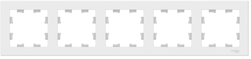 

Рамка Schneider Electric ATN000105 AtlasDesign, 5-постовая, универсальная, белая, ATN000105
