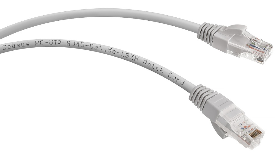 фото Кабель патч-корд U/UTP 5e кат. 1,5м.  Cabeus PC-UTP-RJ45-CAT.5E-1.5M-LSZH