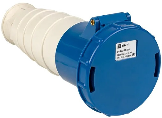 Изображение товара Розетка EKF ps-233-63-220 наружная промышленная IP67 высокого тока