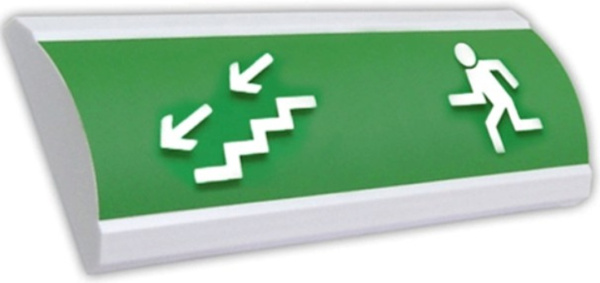 Изображение товара Оповещатель Электротехника и Автоматика ЛЮКС-220-Р "Человек лестница влево вниз"