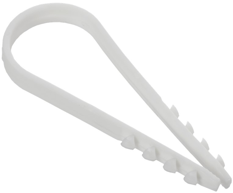 

Дюбель-хомут GENERICA UDH13-19-25-100-K01-G 19х25мм для круглого кабеля нейлон белый (уп.100шт), UDH13-19-25-100-K01-G