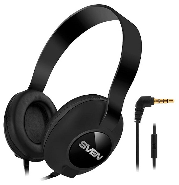 

Наушники Sven AP-310M SV-015312 черные, мультимедийные с микрофоном, AP-310M