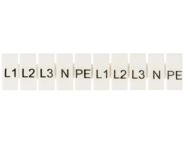 

Маркер EKF zb-st-6-L-1-3 для JXB-ST/Push-in 6 с символами "L1, L2, L3, N, PE" (100 шт.), zb-st-6-L-1-3