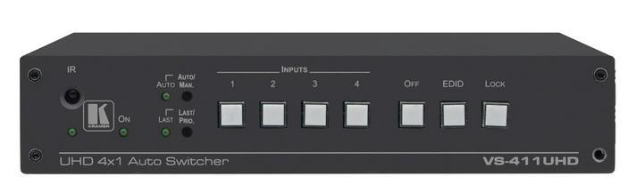 

Коммутатор Kramer VS-411UHD 20-90051790 4х1 HDMI и аналогового аудио с автоматическим переключением; коммутация по наличию сигнала, поддержка 4K60 4:2, VS-411UHD