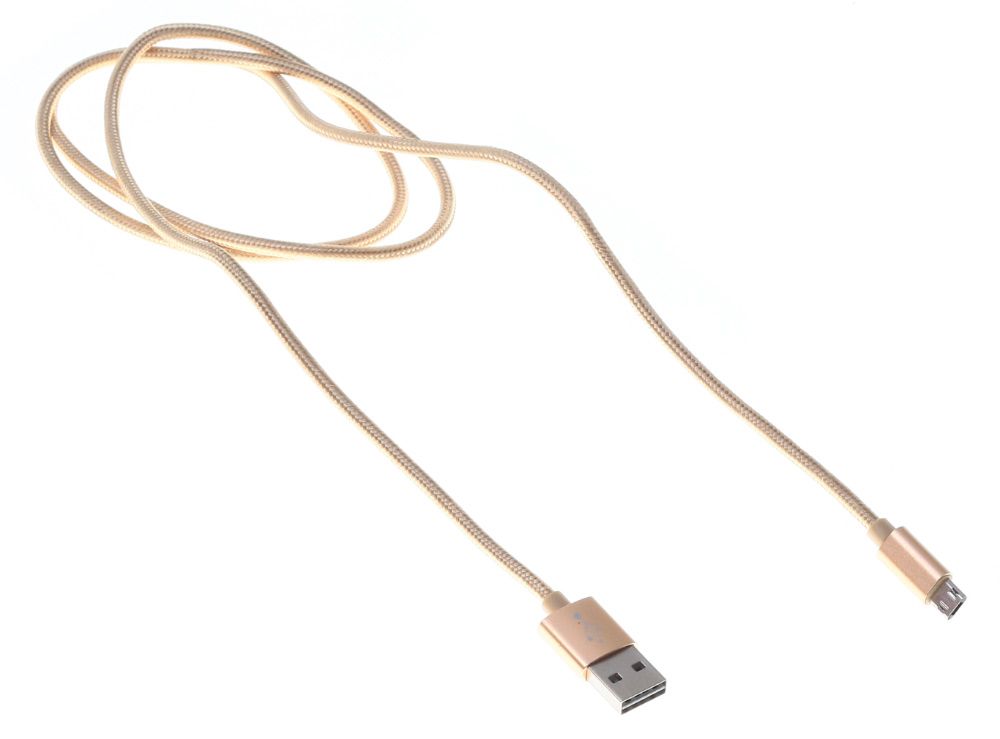 

Кабель Buro Braided BHP RET MICUSB-BR золотистый USB A(m) micro USB B (m) 1м, Braided