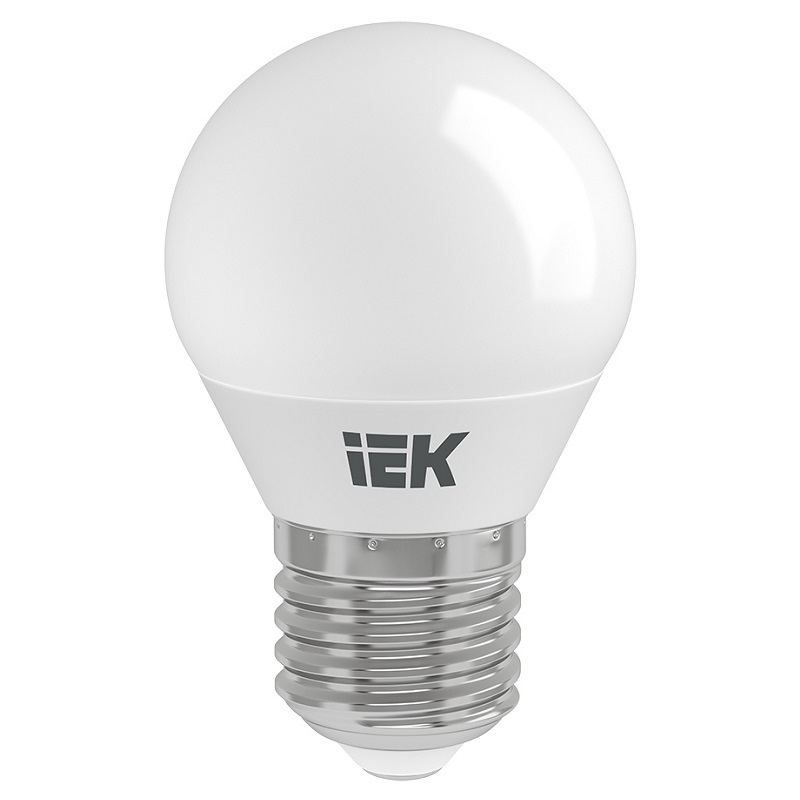 

Лампа светодиодная IEK LLE-G45-7-230-40-E27 Eco G45 7Вт шар 4000К нейтр. бел. E27 630лм 230-240В, LLE-G45-7-230-40-E27