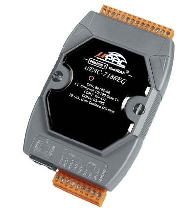 Изображение товара Коммутатор ICP DAS uPAC-7186EG-G CR с разъемами Ethernet, RS-232, RS-485