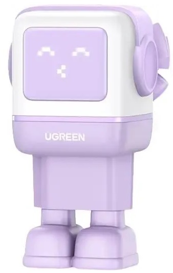 

Зарядное устройство сетевое UGREEN CD361 35291_ UNO 65W USB-A+2*USB-C Robot GaN Tech Fast Charger EU в виде робота. Цвет: сиреневый, CD361