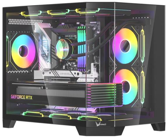 Изображение товара Компьютерный корпус Formula V CRYSTAL Z6M FLOE Mid Tower стеклянный черный