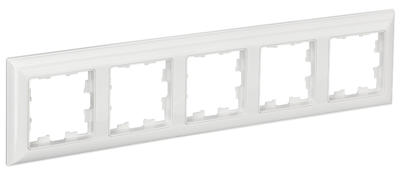 

Рамка пятерная IEK BR-M52-12-K01 BRITE РУ-5-Бр Белый/Белый, BR-M52-12-K01