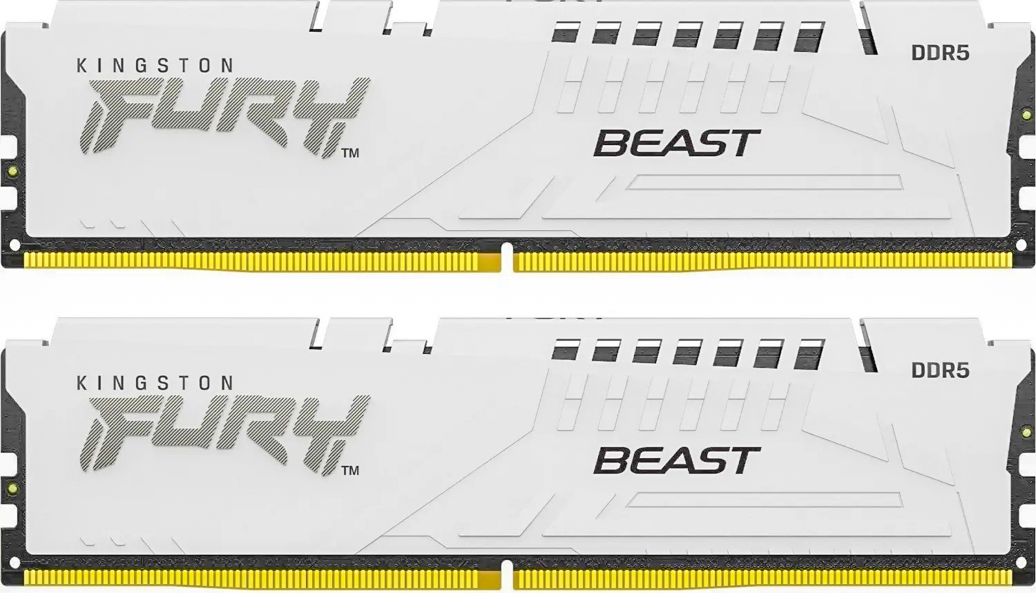 

Модуль памяти DDR5 32GB (2*16GB) Kingston FURY KF556C40BWK2-32 Beast White XMP PC-44800 5600MHz CL40 1RX8 1.25V 16Gbit retail, KF556C40BWK2-32