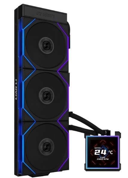 

Система охлаждения жидкостная Lian Li HydroShift II LCD-S 360TL LGA1700/1851/AM4/AM5 (3*120mm fan, 0-2600rpm, 90.1 CFM, 33 dBA, 3.4" IPS LCD, PWM), HydroShift II LCD-S 360TL
