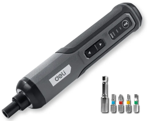 Изображение товара Аккумуляторная отвертка Deli DC160 мощная и компактная для ремонта и строительства