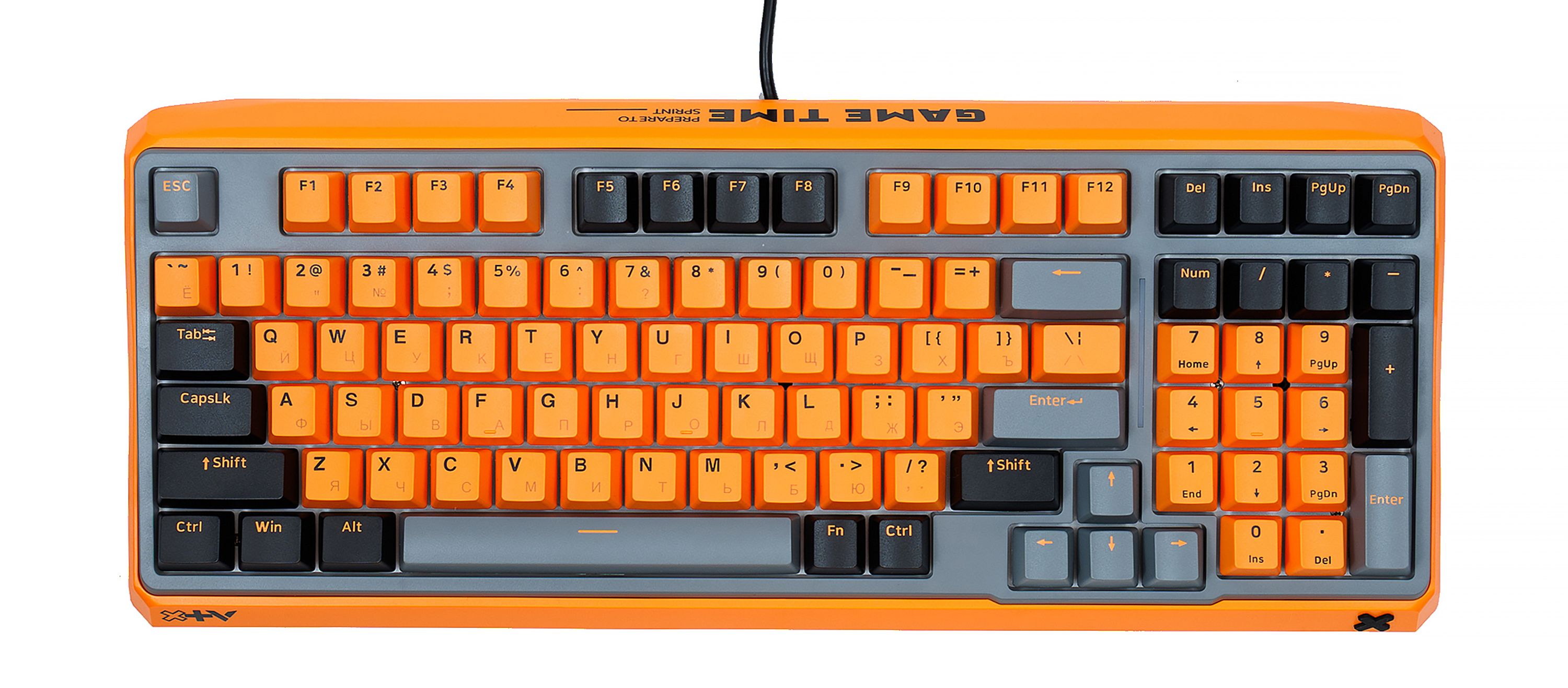 

Клавиатура Rapoo ESK750-98 игровая механическая проводная, цвет - черный/серый/оранжевый, ESK750-98