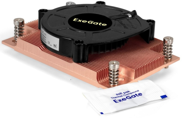 Изображение товара Кулер для процессора Exegate EX297634RUS, горизонтально-башенный Top-Flow, 165 Вт