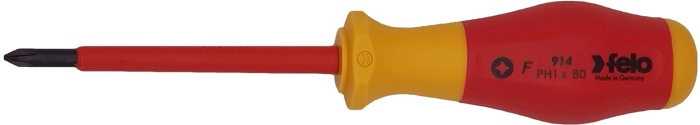 

Отвертка диэлектрическая Felo 91410290 крестовая PH1X80, 91410290