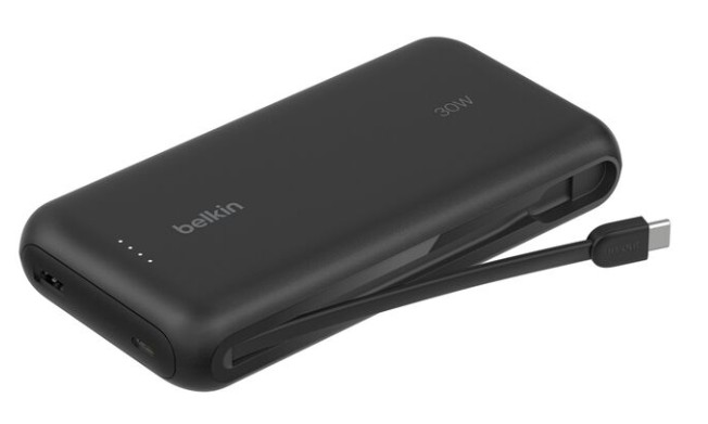 

Аккумулятор внешний Belkin BPB024hqBK 20000mAh USB-A/USB-C 30W со встроенным кабелем USB-C. Цвет: черный, BPB024hqBK