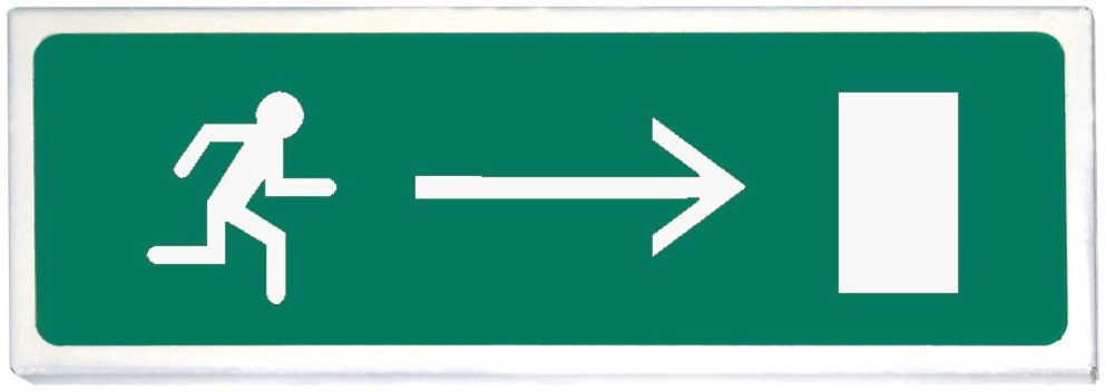 Оповещатель Сибирский Арсенал Призма-102 вар. 02 "Направление к выходу вправо" охрано-пожарный световой, табло