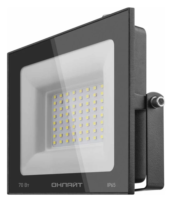 

Прожектор светодиодный ОНЛАЙТ 61950 OFL-70-6K-BL-IP65-LED 70Вт 6000К IP65 5600лм черный, 61950