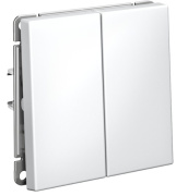 фото Выключатель двухклавишный Systeme Electric GAL000151S