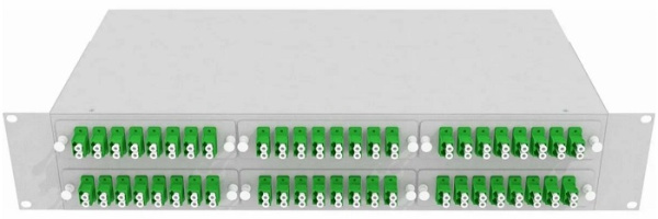 Изображение товара Оптический стоечный коммутатор Vimcom СКРУ-2U-48SC/А-SM-48AD+48PT/G-GR 2U
