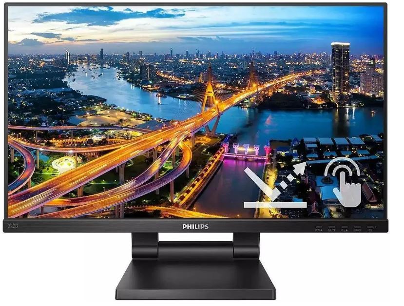 

Монитор 21,5" Philips 222B1TC 1920x1080 LED, 16:9, IPS, 250cd, 1000:1, 4мс, 178гр/178гр, VGA, DP, HDMI, 75Hz, black, 222B1TC
