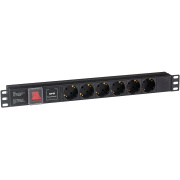 фото Блок розеток Exegate ServerPro PDU-19H607 Al-6S-C14-SW-SPD1