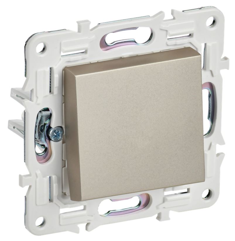 

Переключатель одноклавишный IEK SK-V12-0-10-K37 SKANDY 10А SK-V02Sh шампань, SK-V12-0-10-K37