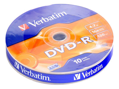 

Диск DVD-R Verbatim 43729 4.7Gb 16x Cake Box (10шт) (43729), 43729