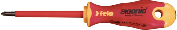 Изображение товара Диэлектрическая крестовая отвертка Felo 41520390 PZ2 для электромонтажа