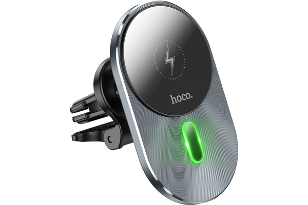 Изображение товара Автомобильный держатель с беспроводной зарядкой Hoco CA91 на воздуховод