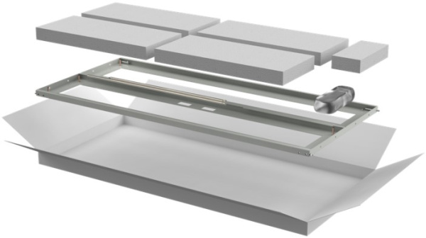 Изображение товара Дверь ITK LN35-24U6X-D2P из стали для напольных шкафов серого цвета