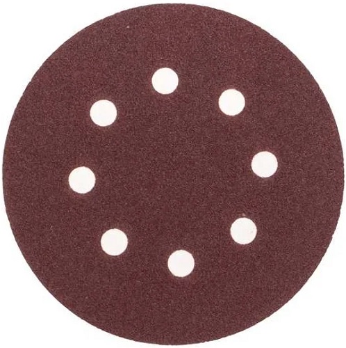 

Диск KRANZ KR-91-1166 абразивный на ворсовой основе, на липучке, перфорированный, P80, 125мм, 10 шт., KR-91-1166