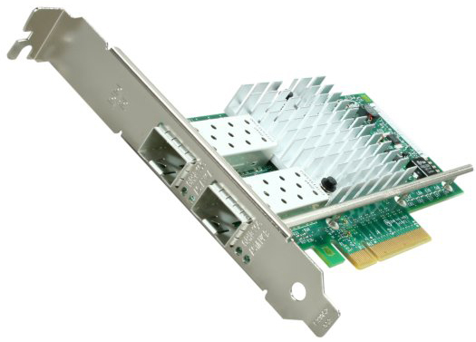 

Сетевая карта Intel E10G42BTDABLK X520-DA2 (Intel 82599ES,PCI-E 2.0 x8,1GbE/10Gbps,Dual Port,SFP+ Direct Attach Copper,VMDq,SR-IOV,IPSEC) Bulk, E10G42BTDABLK