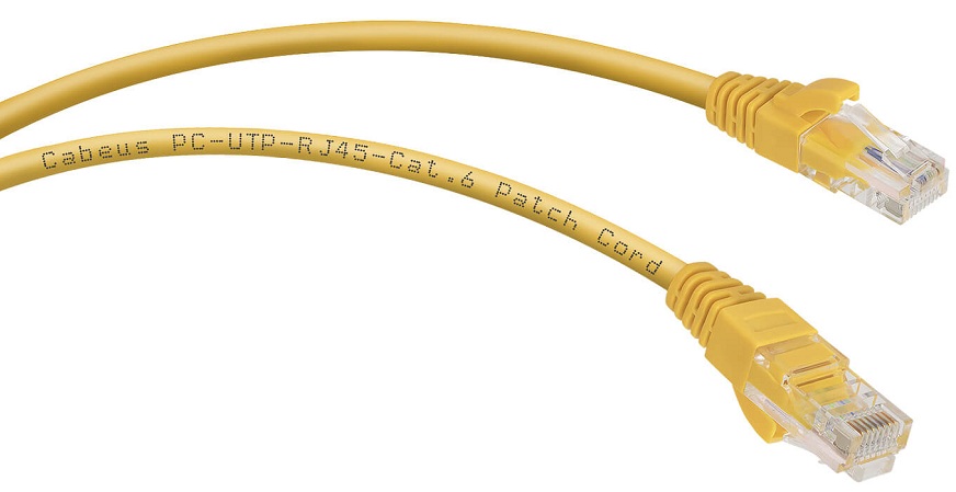 фото Кабель патч-корд U/UTP 6 кат. 2м  Cabeus PC-UTP-RJ45-Cat.6-2m-YL-LSZH