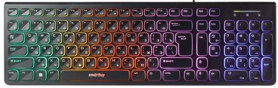 

Клавиатура SmartBuy ONE 250 SBK-250U-K проводная USB, с подсветкой, черная (1/20), ONE 250