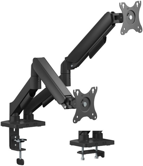 

Кронштейн Ultramounts UM740 для мониторов, черный 17"-32" макс.9кг крепление к столешнице, поворот и наклон, UM740