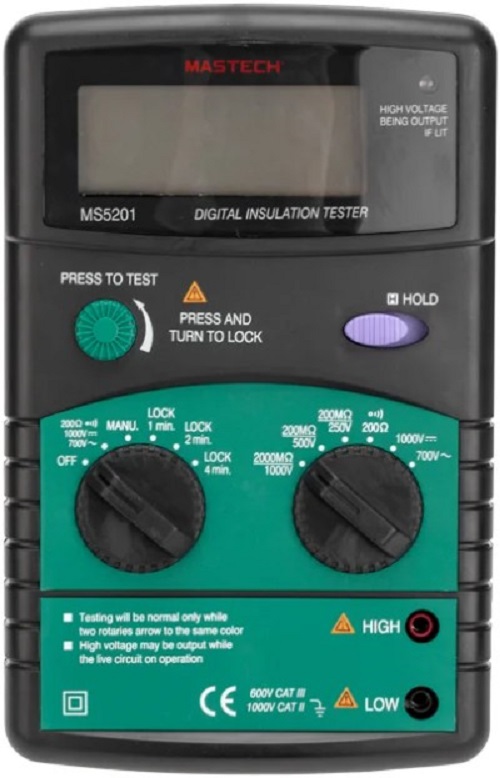 

Измеритель сопротивления изоляции Mastech MS5201 13-1346, MS5201