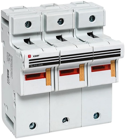 

Предохранитель EKF pr-22-58-3 разъединитель для ПВЦ 22х58 3п, pr-22-58-3